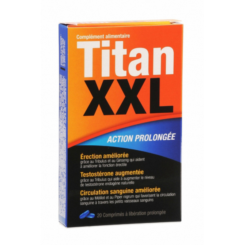 Titan XXL (20 comprimés) - stimulant sexuel Titan XXL (20 comprimés) - stimulant sexuel