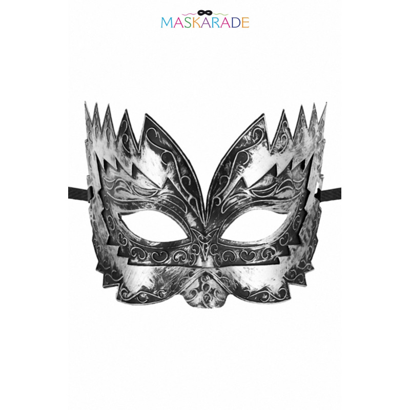 Masque semi-rigide argenté Don Giovanni Masque semi-rigide argenté Don Giovanni