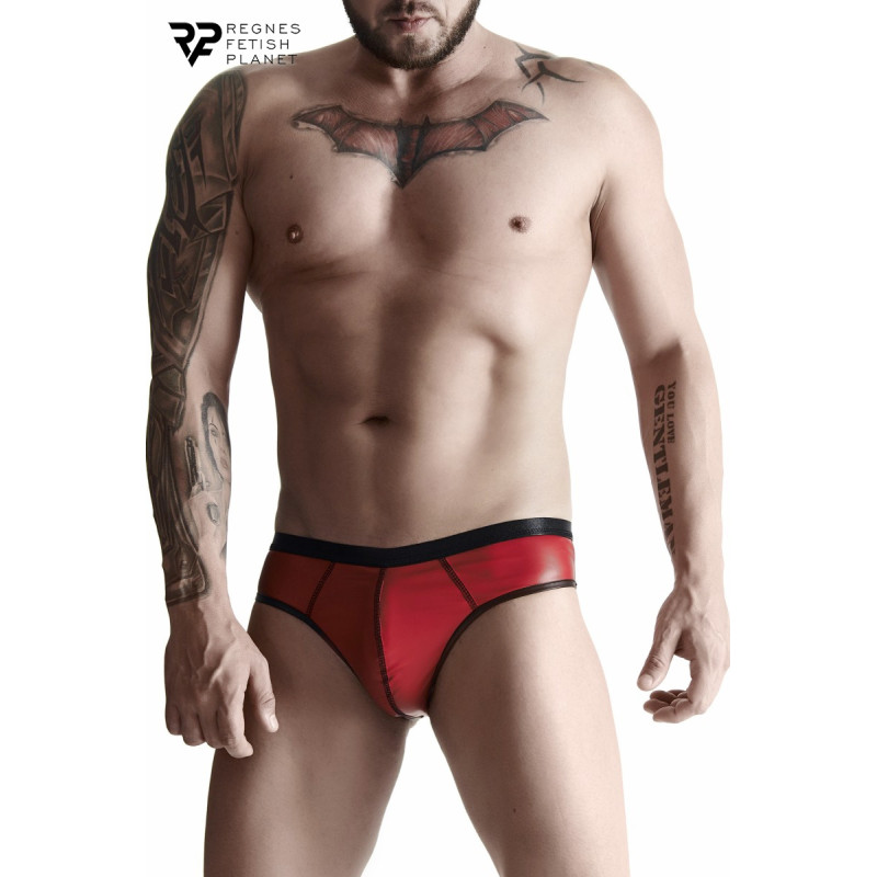 Slip rouge wetlook - Regnes Slip rouge wetlook - Regnes