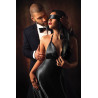 5 liens satin noir - Sweet Caress