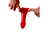 Gaine de pénis semi-réaliste rouge 19x4,5 cm - Zizi
