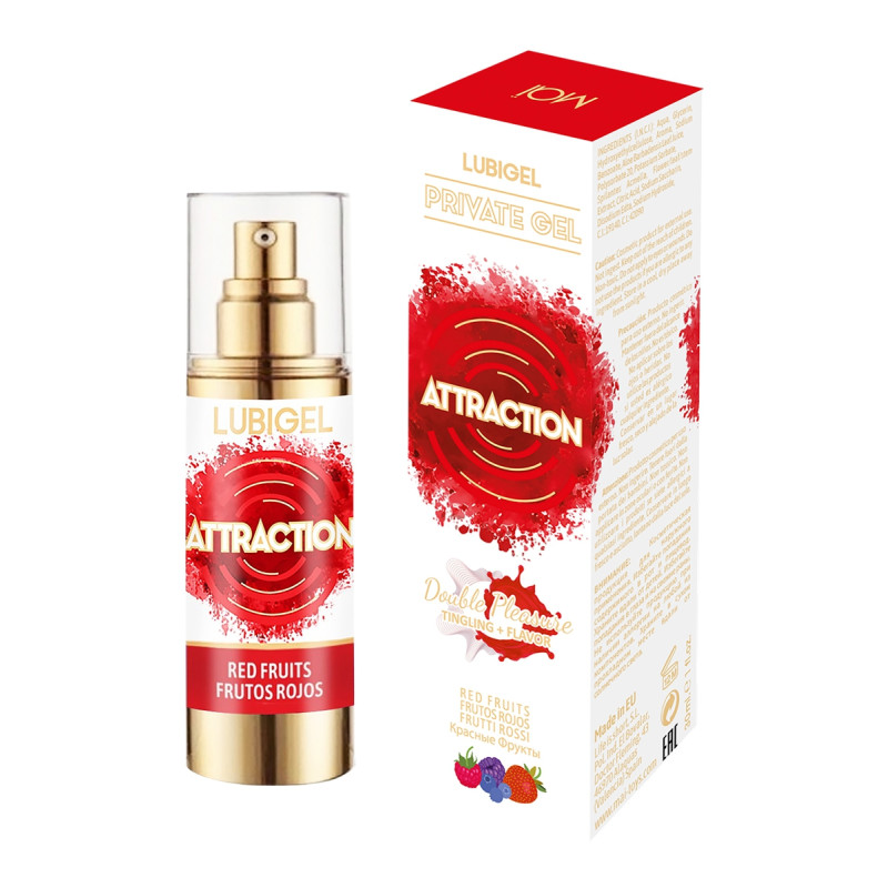 Lubrifiant stimulant fruits rouges - Attraction Lubrifiant stimulant fruits rouges - Attraction